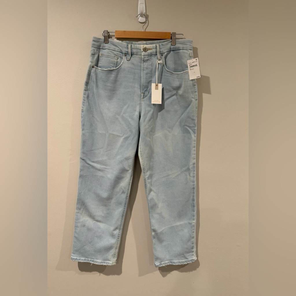 Good American - With Tags Size 12/31. “Good Icon Straight Cropped Jeans” - New